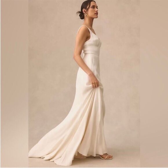 NWOT Reformation Lecce Dress in Ivory - Picture 2 of 5